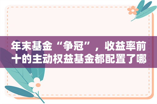 年末基金“争冠”，收益率前十的主动权益基金都配置了哪些板块？