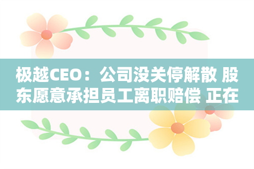 极越CEO：公司没关停解散 股东愿意承担员工离职赔偿 正在争取员工与股东直接对话