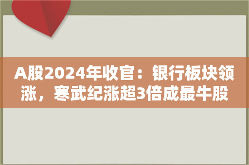 A股2024年收官：银行板块领涨，寒武纪涨超3倍成最牛股