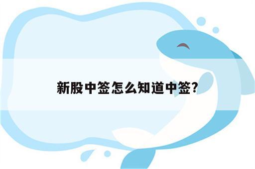 新股中签怎么知道中签?