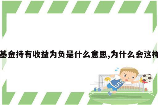 基金持有收益为负是什么意思,为什么会这样