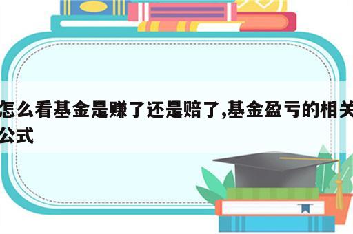 怎么看基金是赚了还是赔了,基金盈亏的相关公式