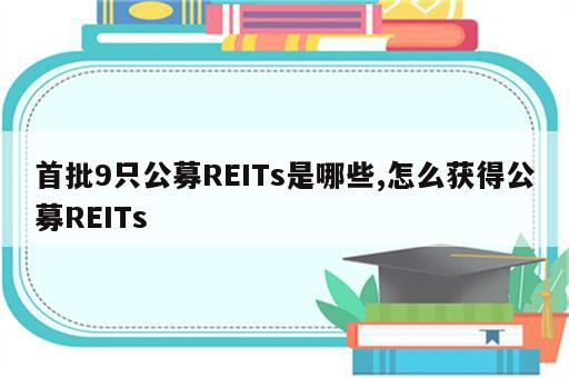 首批9只公募REITs是哪些,怎么获得公募REITs