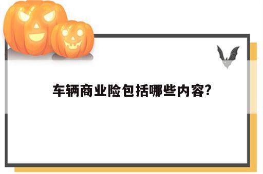 车辆商业险包括哪些内容?