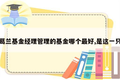 葛兰基金经理管理的基金哪个最好,是这一只