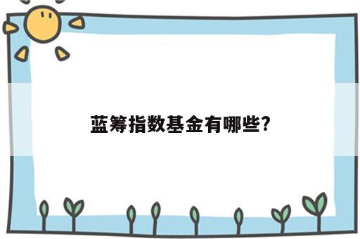 蓝筹指数基金有哪些?