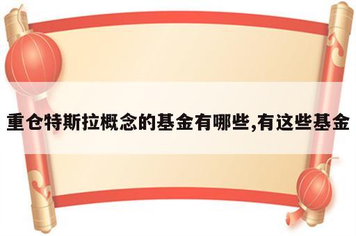 重仓特斯拉概念的基金有哪些,有这些基金